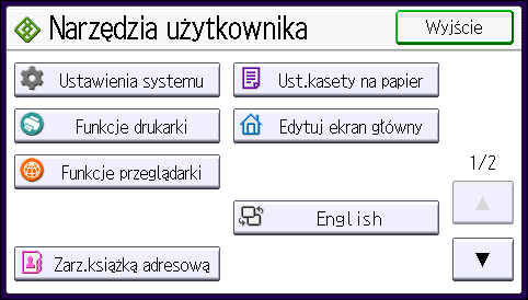 1. Wprowadzenie W tym rozdziale opisano elementy ustawień, dostępne na ekranie drukarki [Narzędzia użytkownika]. Ekrany konfiguracji pozwalają na zmianę lub ustawienie opcji domyślnych.
