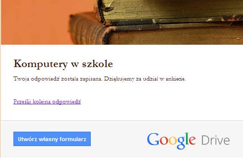 Rysunek 10. Okno formularza po przesłaniu wypełnionej ankiety Jeśli użytkownik pominie któreś z wymaganych pytań, zostanie o tym poinformowany w chwili, gdy kliknie w przycisk [Prześlij]. Rysunek 11.