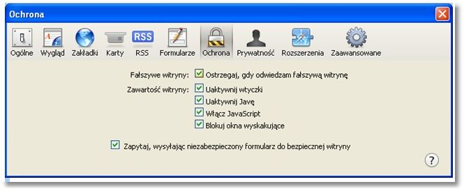 Rozdział 26 Konf iguracja przeglądarki Saf ari 5.1.7 W zakładce Ochrona należy zaznaczyć pole Blokuj okna wyskakujące.