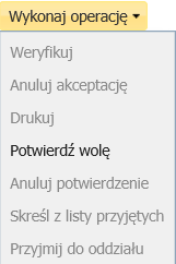 W przypadku kryteriów automatycznych odpowiedź jest ustawiana przez system na podstawie wcześniej wprowadzonych danych.