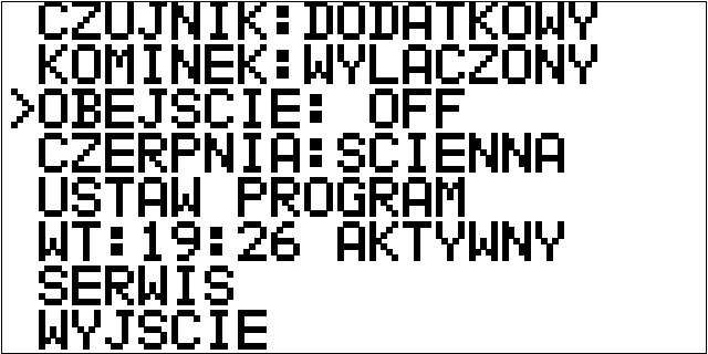 Przyciskami lub należy ustawić, jeśli powietrze ma być czerpane z czerpni ściennej, lub, jeśli powietrze ma być czerpane z czerpni gruntowej.