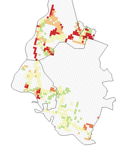 S t r o n a 16 w przestrzeniach publicznych. Przestrzenny rozkład przestępstw i wykroczeń na 1 tys.