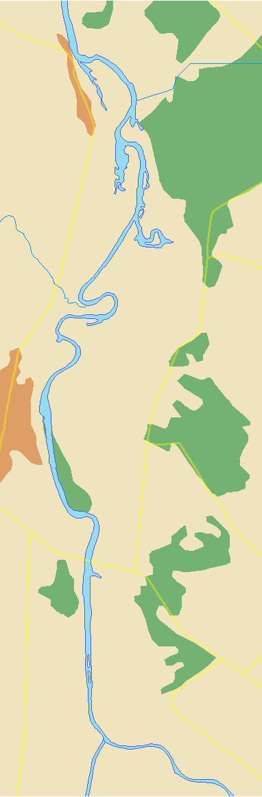 250 Karta 20 Rzeka Narew km 238+500-248+500 Droga wodna - klasa żeglowności: Ia Narew # )ä ä Ø ää Ø ä Ø Ø most 248 249 km 246+200 most drogowy H=5,0m przy WWŻ Ia 247 - szerokość: 15,0 m - głębokość