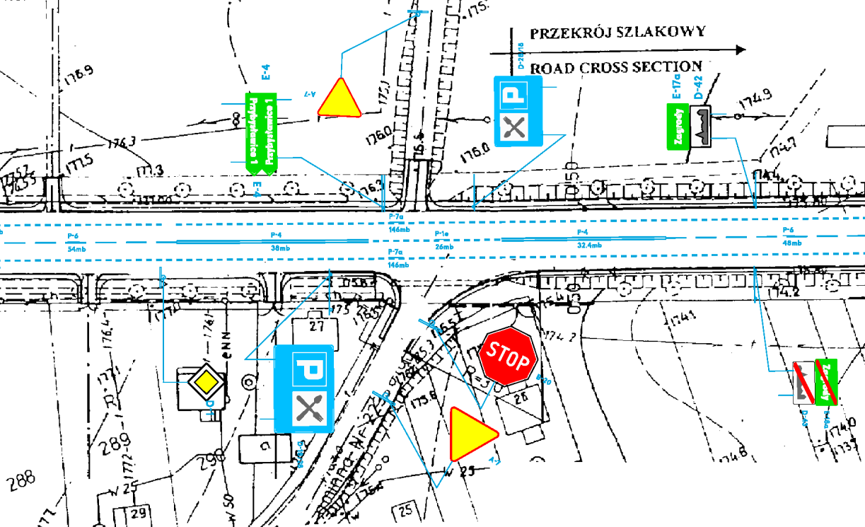 WYBRANE PRZYKŁADY ANALIZY MIEJSC NIEBEZPIECZNYCH - PRZEJŚCIE PRZEZ MIEJSCOWOŚĆ ZAGRODY PRZEDMIOT ANALIZY Wszystkie skrzyżowania