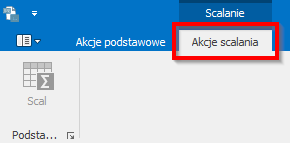 Kliknięcie na dany przycisk powoduje otwarcie odpowiadającej mu karty. Karty wyświetlają się w środkowej części okna.