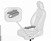 Fotele, elementy bezpieczeństwa 55 Podparcie odcinka lędźwiowego Regulacja podparcia ud obrażeń ciała, zwłaszcza u dzieci. Może dojść do przygniecenia przedmiotów.