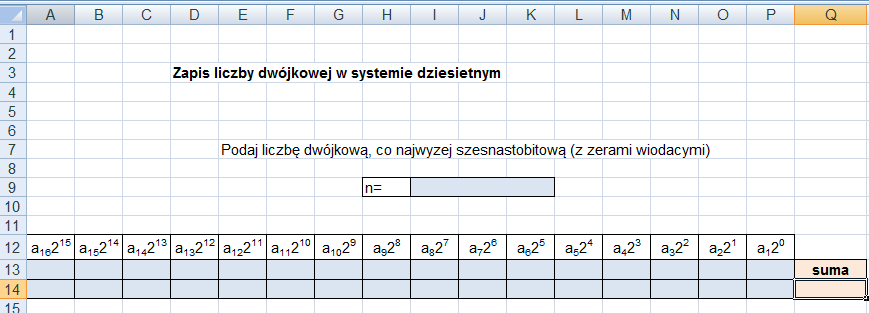 Zamiana liczby dwójkowej (binarnej) na dziesiętną Weźmy sobie zatem jakąś liczbę zapisaną w systemie dwójkowym, np. 1000011. Zaczynamy od cyfr najsłabszych, czyli wysuniętych najbardziej na prawo.