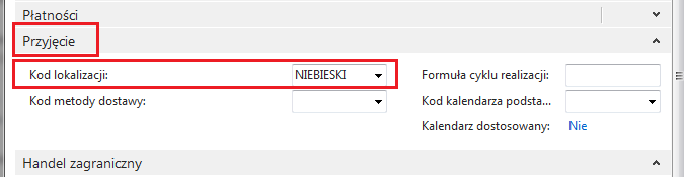 Dla ułatwienia pracy w systemie warto określić domyślną lokalizację, do której dostawca dostarcza towary