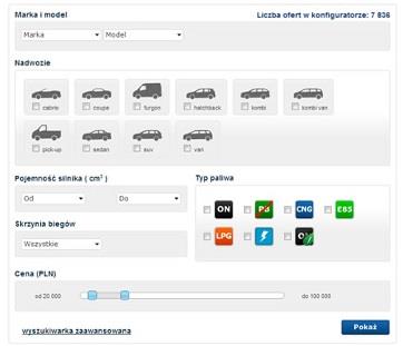 [mojeauto.pl auta nowe] Konfigurator nowych samochodów. Baza danych zawierająca szczegółowe prezentacje około 10 tysięcy samochodów nowych rożnych marek.