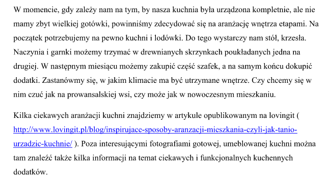 Realizacja dla firmy Klimax TEKSTY