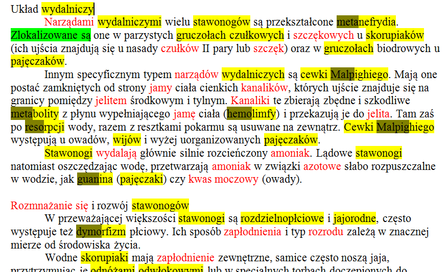 Etap IV: Ustalenie zależności pomiędzy cechami lingwistycznymi a zrozumieniem Wszystkie teksty użyte w badaniach zostały dokładnie oznakowane lingwistycznie.