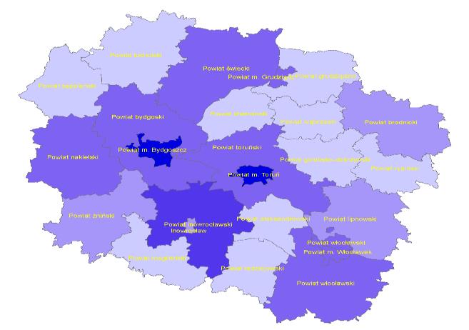 Mapa porównanie wg.