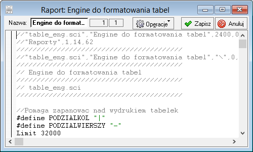 Przyciski narzędziowe mają tu takie samo znaczenie, jak w oknach innych kartotek.