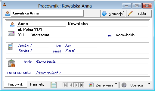 Płatności pracowników za okres - Jest to zestawienie płatności z podziałem według pracowników.