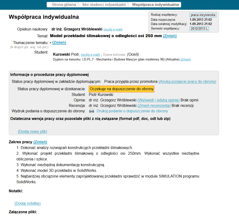 Jak widać na rysunku powyższym, recenzent otrzymuje w przesłanej wiadomości link do formularza recenzji.