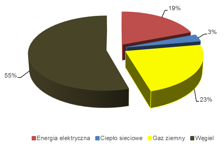 Wykres 6.10 Struktura zużycia energii w podsektorze budynków mieszkalnych indywidualnych Tabela 6-10 Emisja CO 2 w budownictwie mieszkaniowym indywidualnym w 2013 r.