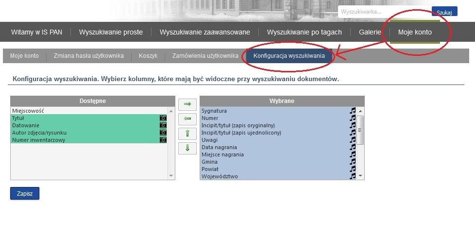 WYSZUKIWANIE ZAAWANSOWANE Po dokonaniu rejestracji i zalogowaniu się możemy w pełni przeszukiwać bazę, wybierając interesujące nas parametry zapytania: Ilość i kolejność parametrów zapytania (a tym