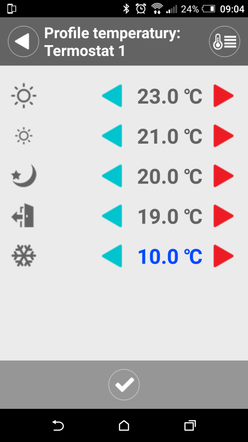 Ustawienia kalendarza: Ustawienia profili temperatury 2016 Ropam Elektronik s.c.