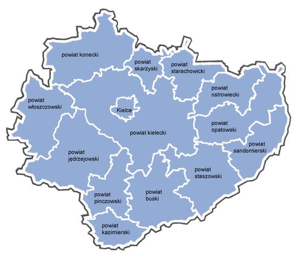 Graniczy z gminami: od północnego zachodu z gminą Wodzisław, od północy z gminą Imielno, od wschodu i południowego wschodu z gminą Pińczów oraz od południowego zachodu z gmina Działoszyce.