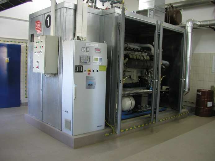 RĄBCZYN 2010 Oczyszczalnia Ścieków Moc elektryczna: 2x192 kw Moc cieplna: 2 x 214 kw Praca równoległa z siecią elektryczną.