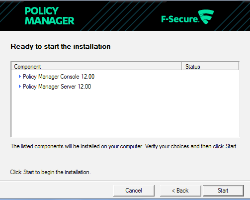 Podczas instalacji modułu Server instalator poprosi również o konfiguracje portów z których korzystał będzie Policy Manager.