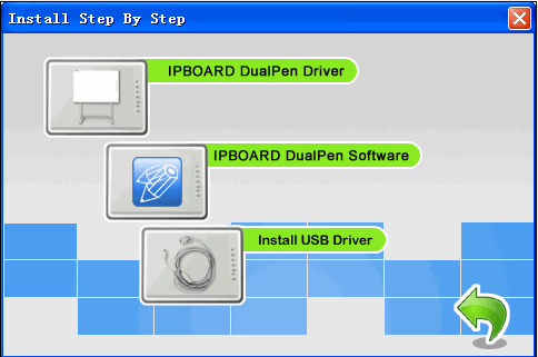 12 S t r o n a 5) Instalacja krok po kroku oprogramowania IPBOARD Dual Pen Ta opcja instalacyjna zalecana jest w przypadku uaktualniania (instalowania nowszej wersji) oprogramowania IPBOARD DualPen.