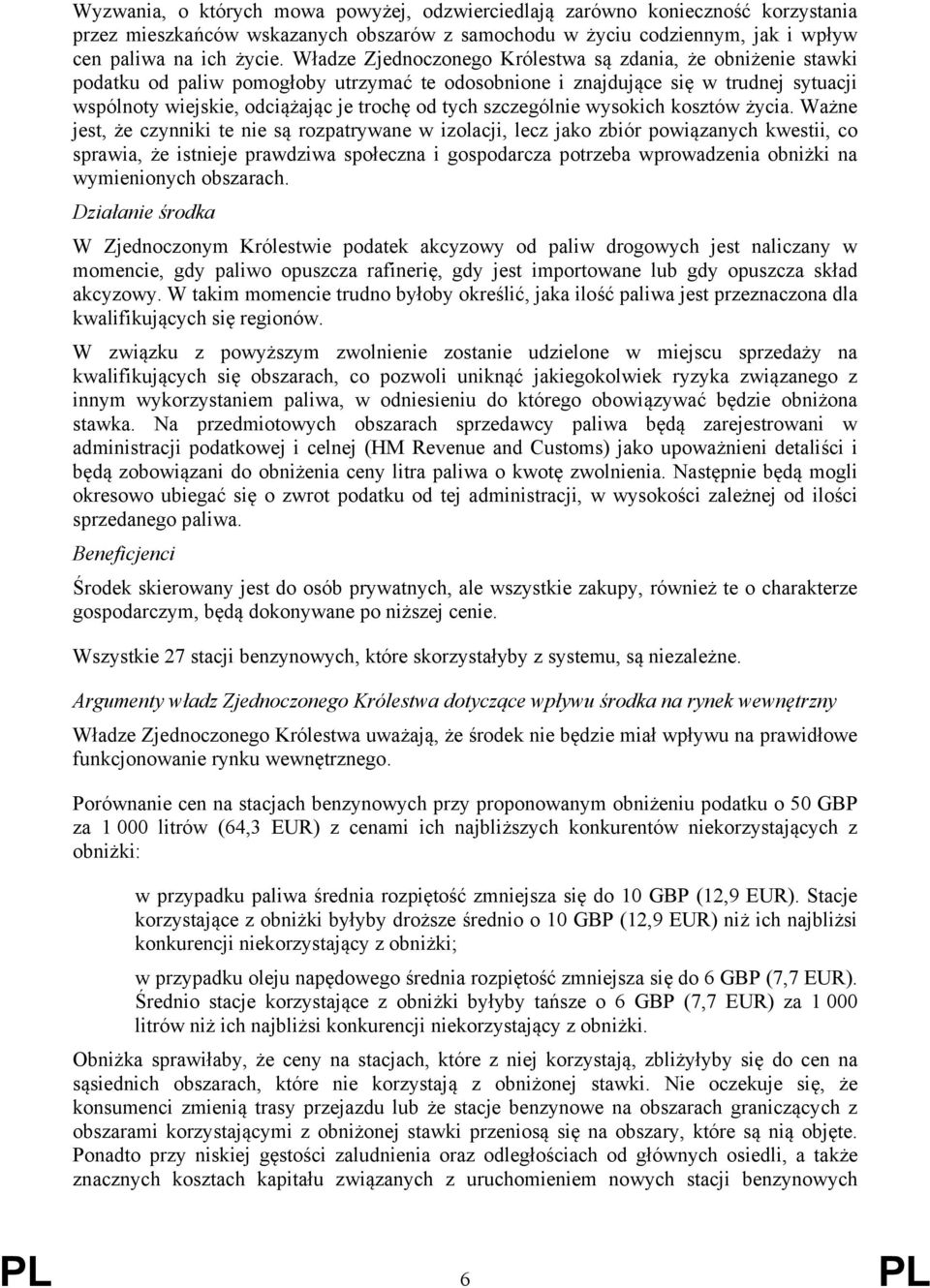 szczególnie wysokich kosztów życia.