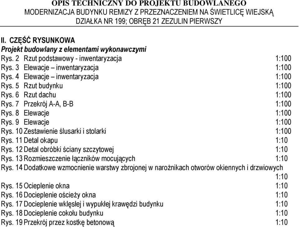 12 Detal obróbki ściany szczytowej 1:10 Rys. 13 Rozmieszczenie łączników mocujących 1:10 Rys. 14 Dodatkowe wzmocnienie warstwy zbrojonej w narożnikach otworów okiennych i drzwiowych 1:10 Rys.