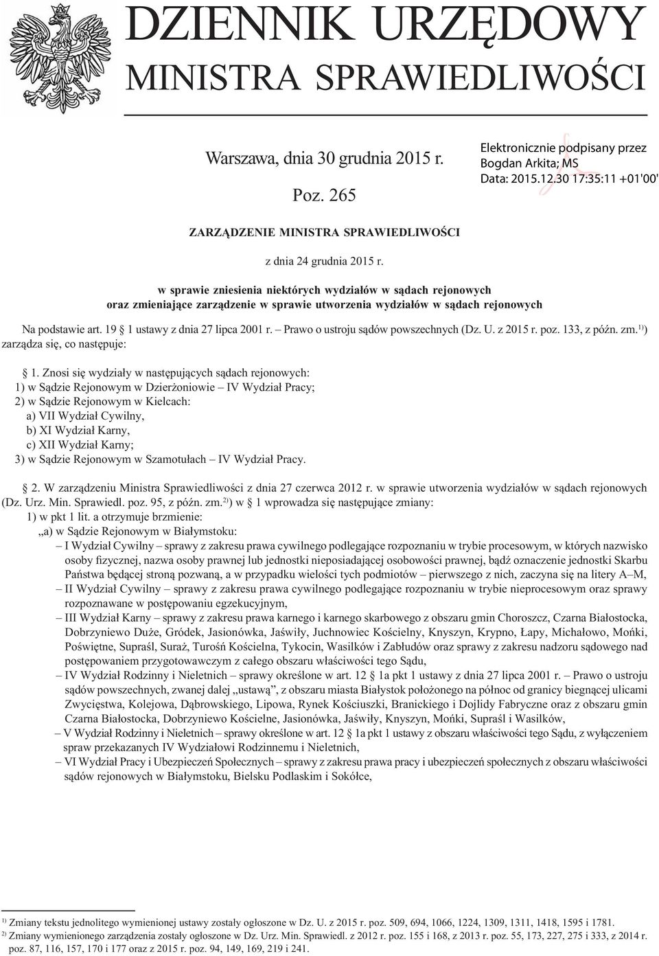 DZIENNIK URZĘDOWY MINISTRA SPRAWIEDLIWOŚCI - PDF Free Download