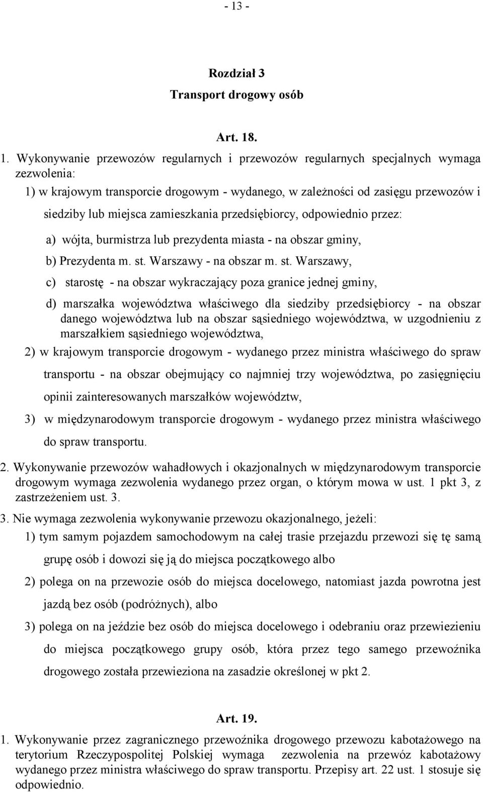 Warszawy - na obszar m. st.