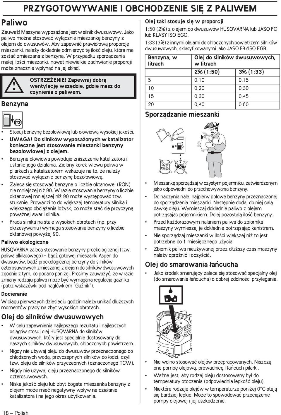 W przypadku sporzàdzania ma ej iloêci mieszanki, nawet niewielkie zachwianie proporcji mo e znacznie wp ynàç na jej sk ad.
