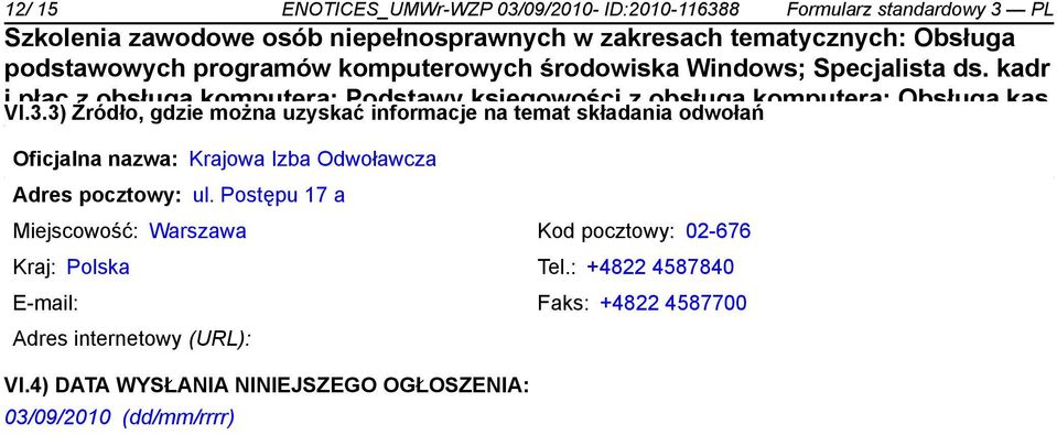 8 Formularz standardowy 3 