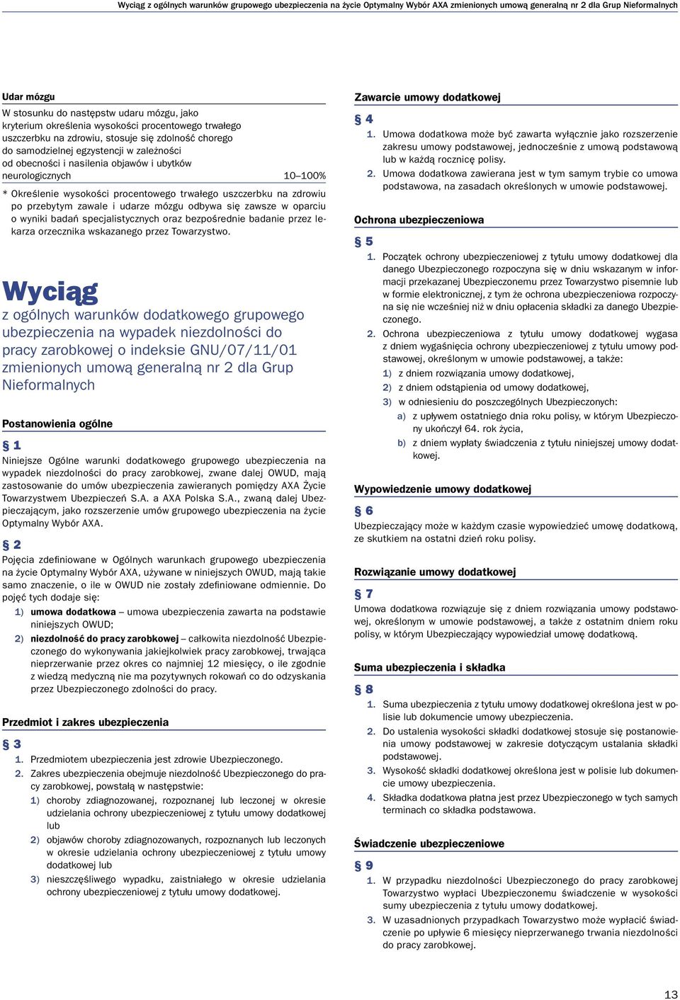 100% * Określenie wysokości procentowego trwałego uszczerbku na zdrowiu po przebytym zawale i udarze mózgu odbywa się zawsze w oparciu o wyniki badań specjalistycznych oraz bezpośrednie badanie przez