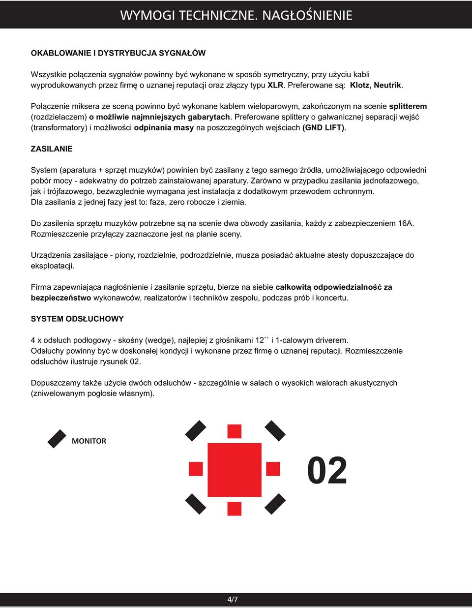 Preferowane splittery o galwanicznej separacji wejść (transformatory) i możliwości odpinania masy na poszczególnych wejściach (GN LIFT).