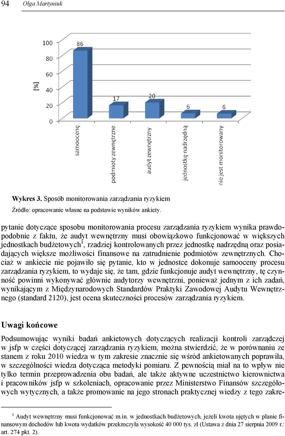 kontrolowanych przez jednostkę nadrzędną oraz posiadających większe możliwości finansowe na zatrudnienie podmiotów zewnętrznych.