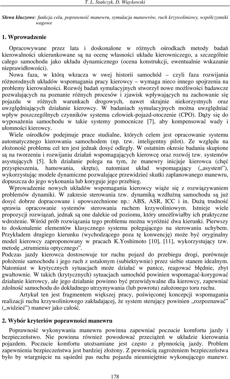 dynamicznego (ocena konstrukcji, ewentualnie wskazanie nieprawid owo ci).