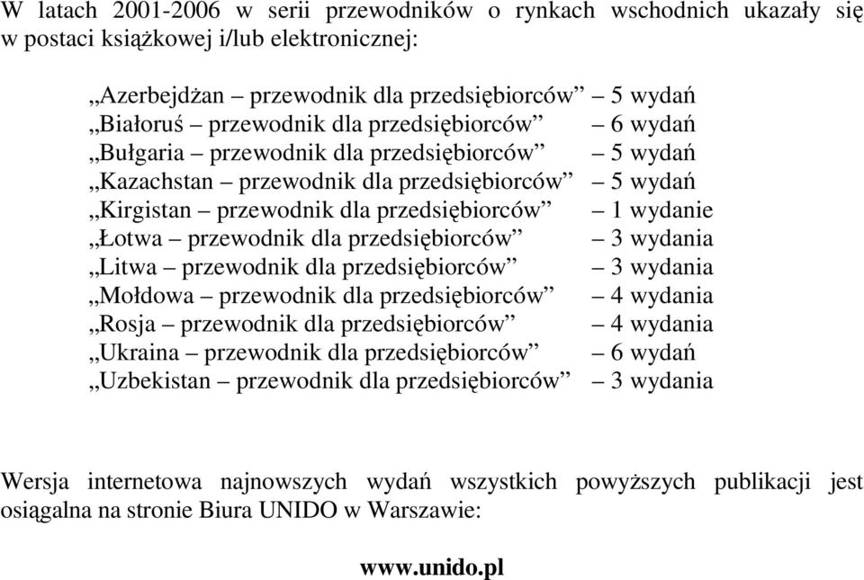 przedsiębiorców 3 wydania Litwa przewodnik dla przedsiębiorców 3 wydania Mołdowa przewodnik dla przedsiębiorców 4 wydania Rosja przewodnik dla przedsiębiorców 4 wydania Ukraina przewodnik dla