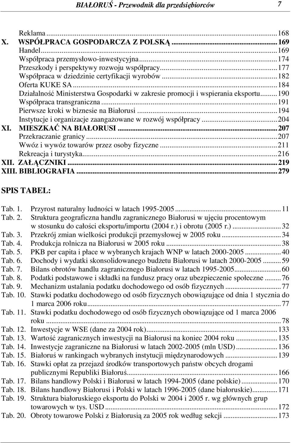 ..191 Pierwsze kroki w biznesie na Białorusi...194 Instytucje i organizacje zaangaŝowane w rozwój współpracy...204 XI. MIESZKAĆ NA BIAŁORUSI...207 Przekraczanie granicy.