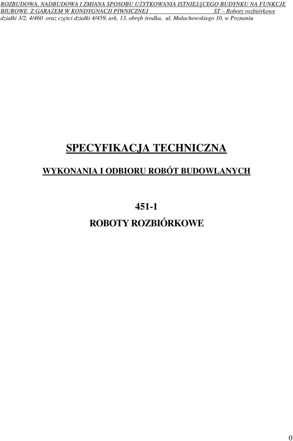 I ODBIORU ROBÓT