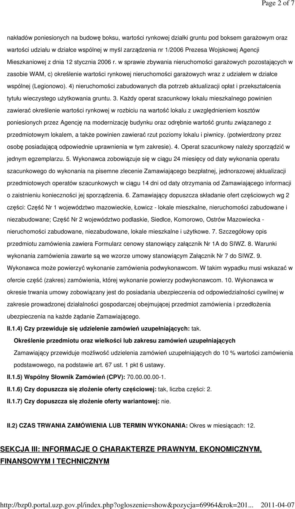 w sprawie zbywania nieruchomości garażowych pozostających w zasobie WAM, c) określenie wartości rynkowej nieruchomości garażowych wraz z udziałem w działce wspólnej (Legionowo).