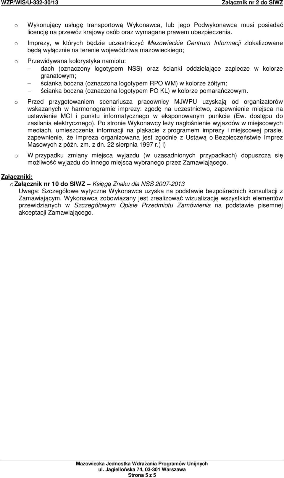 ddzielające zaplecze w klrze granatwym; ścianka bczna (znaczna lgtypem RPO WM) w klrze żółtym; ścianka bczna (znaczna lgtypem PO KL) w klrze pmarańczwym.