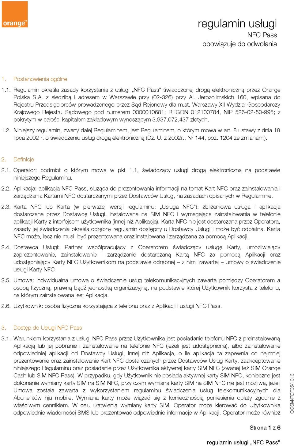 u Przedsiębiorców prowadzonego przez Sąd Rejonowy dla m.st.