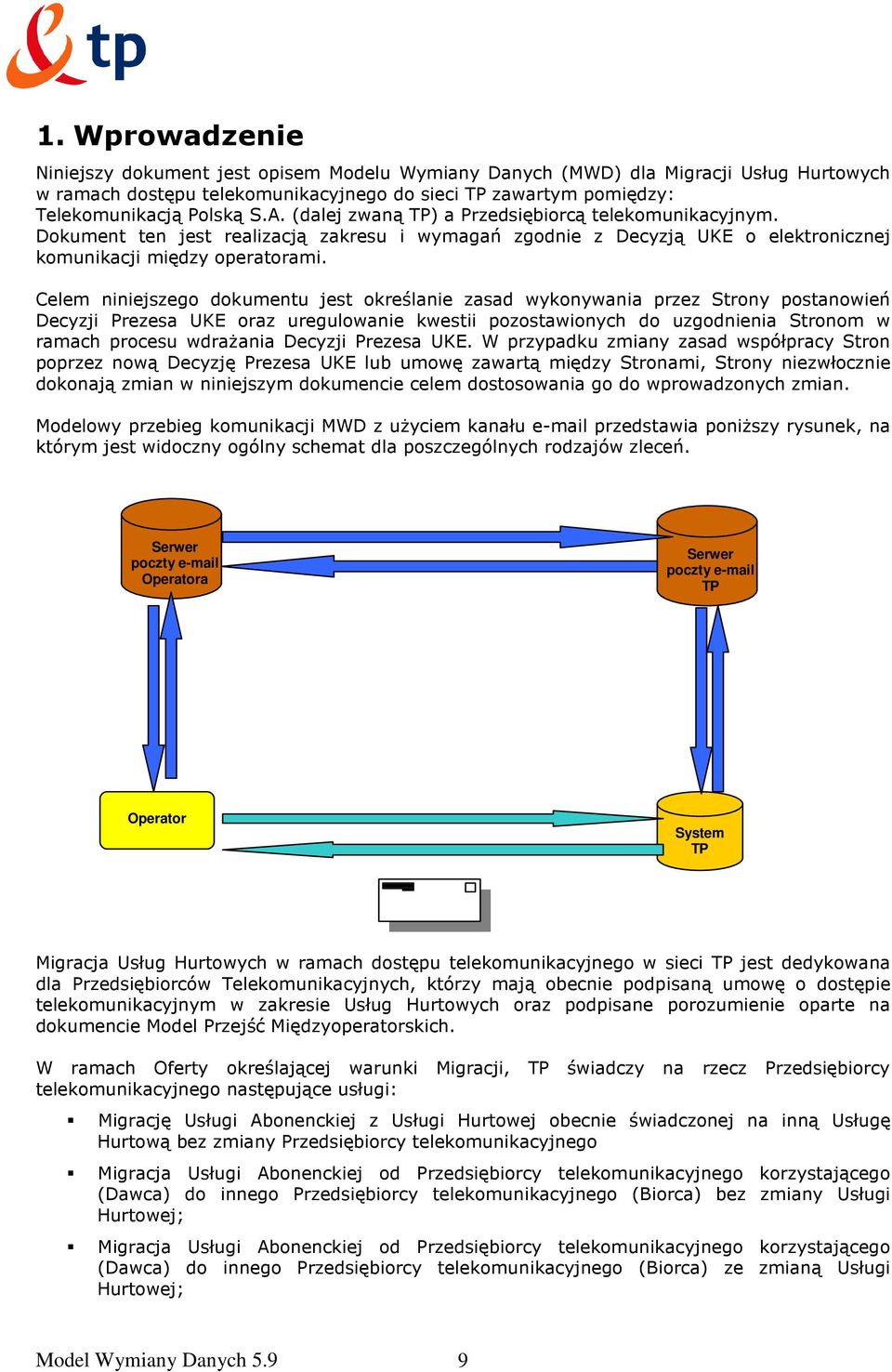 Celem niniejszego dokumentu jest określanie zasad wykonywania przez Strony postanowień Decyzji Prezesa UKE oraz uregulowanie kwestii pozostawionych do uzgodnienia Stronom w ramach procesu wdraŝania