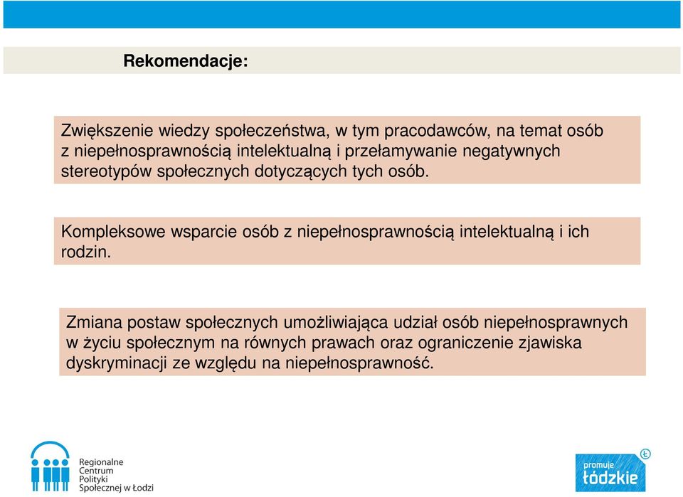 Kompleksowe wsparcie osób z niepełnosprawnością intelektualną i ich rodzin.