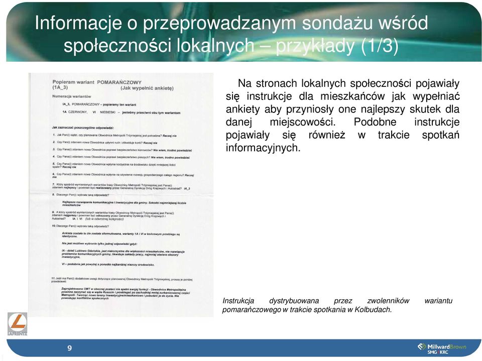 najlepszy skutek dla danej miejscowości.