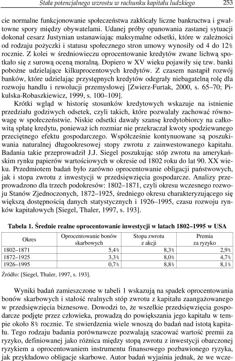 Z kolei w średniowieczu oprocenowanie kredyów zwane lichwą spokało się z surową oceną moralną. Dopiero w XV wieku pojawiły się zw. banki pobożne udzielające kilkuprocenowych kredyów.