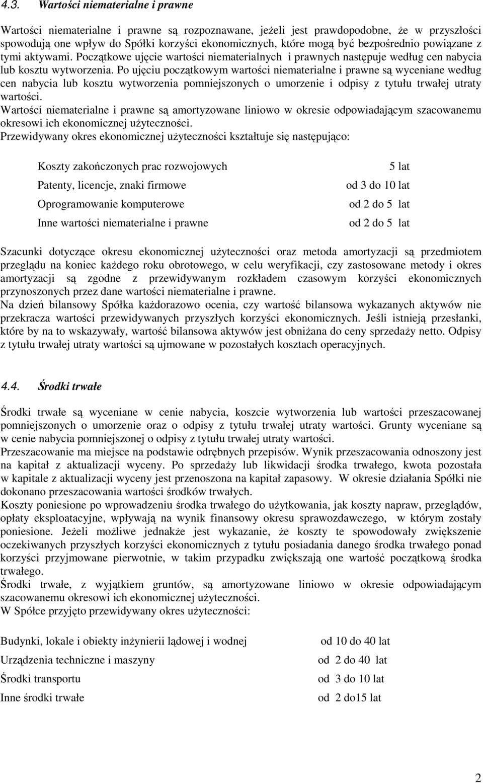 Po ujęciu początkowym wartości niematerialne i prawne są wyceniane według cen nabycia lub kosztu wytworzenia pomniejszonych o umorzenie i odpisy z tytułu trwałej utraty wartości.