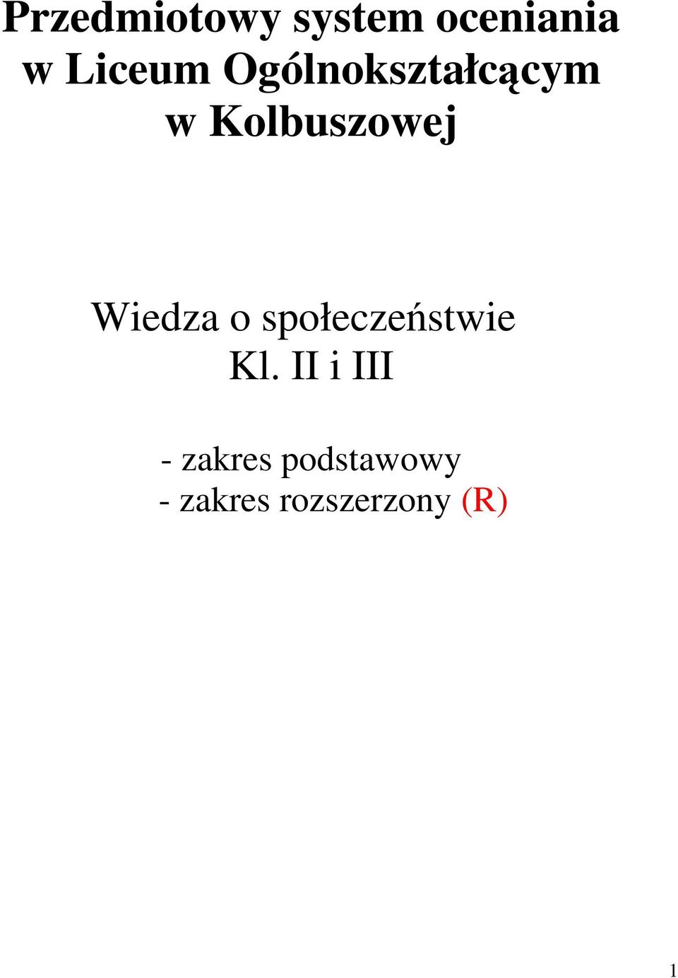 o społeczeństwie Kl.