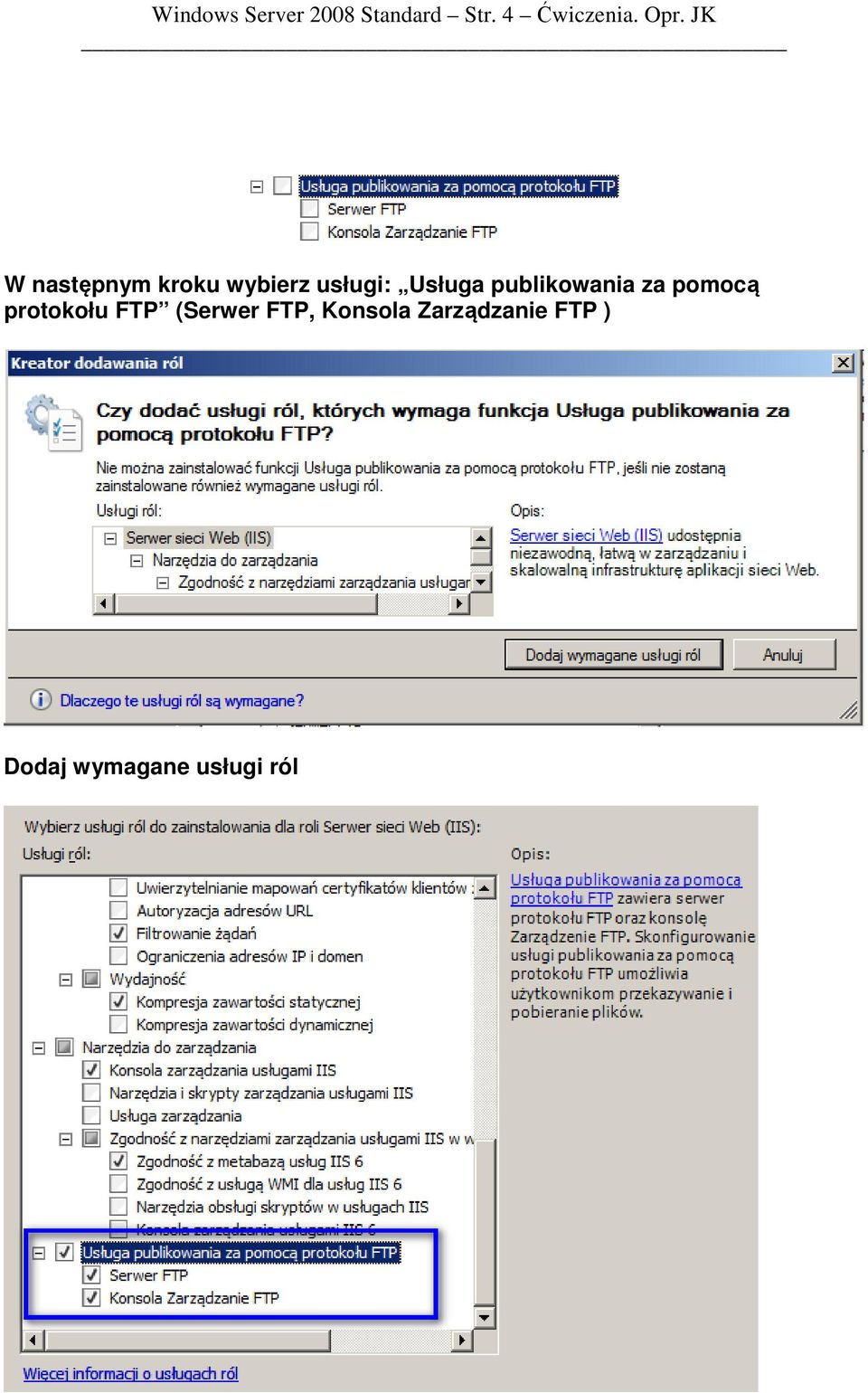 publikowania za pomocą protokołu FTP (Serwer FTP,