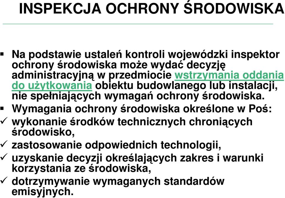 ochrony środowiska.